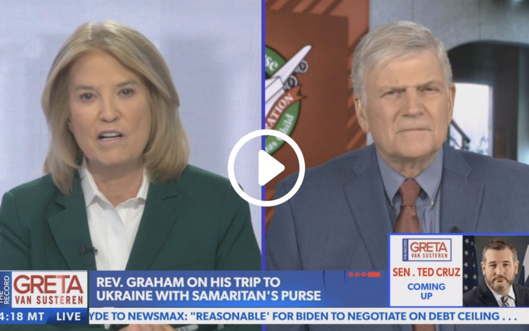 Franklin Graham on Newsmax’s The Record talks with Greta Van Susteren about Operation Christmas Child and a recent shoebox distribution in Ukraine